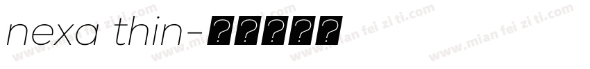 nexa thin字体转换
